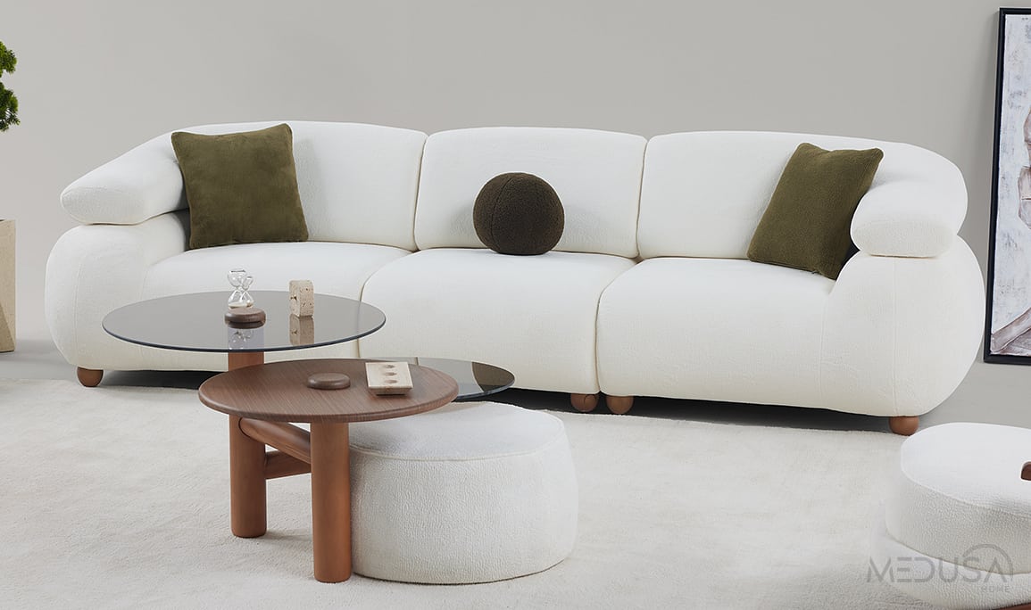 Medusa Home Mobilya - Moonel Koltuk Takımı 4+3+1