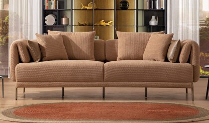 Medusa Home - Moss Krem Üçlü Koltuk Medusa Home - Moss Krem Üçlü Koltuk