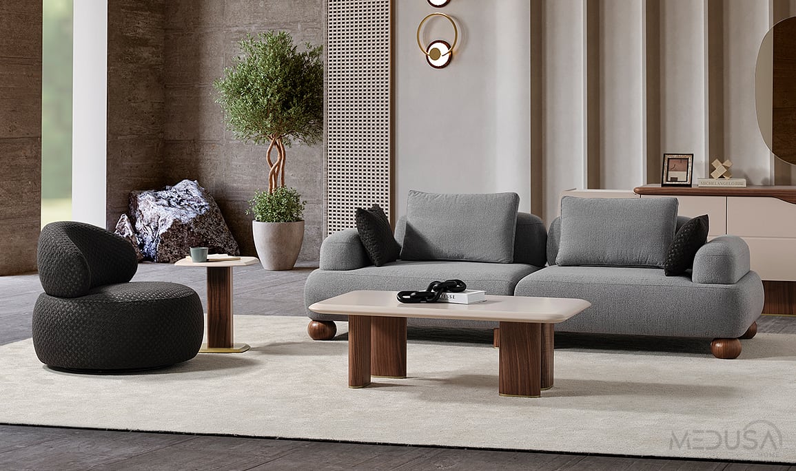 Medusa Home Mobilya - Mostar Ayaklı Koltuk Takımı