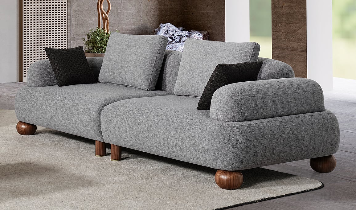 Medusa Home Mobilya - Mostar Ayaklı Üçlü Koltuk