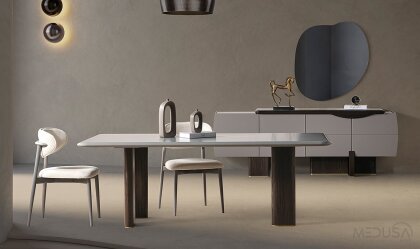 Medusa Home Mobilya - Mostar Gri Yemek Odası