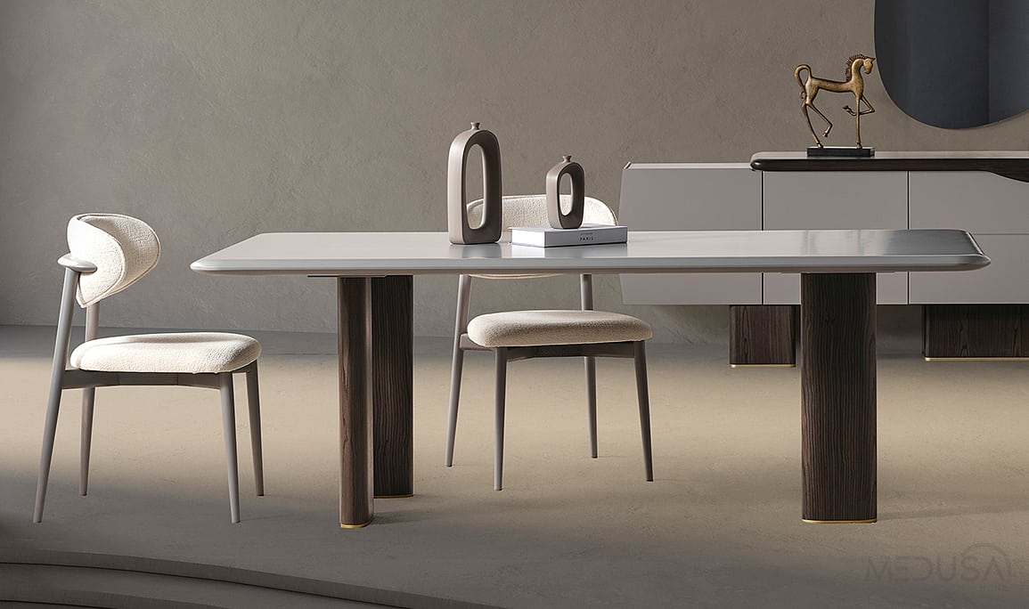 Medusa Home Mobilya - Mostar Gri Yemek Odası