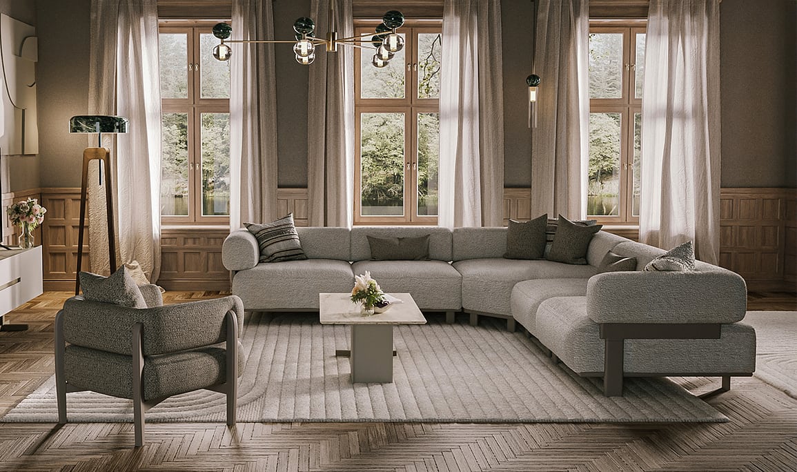 Medusa Home Mobilya - Mova Ivory Köşe Takımı