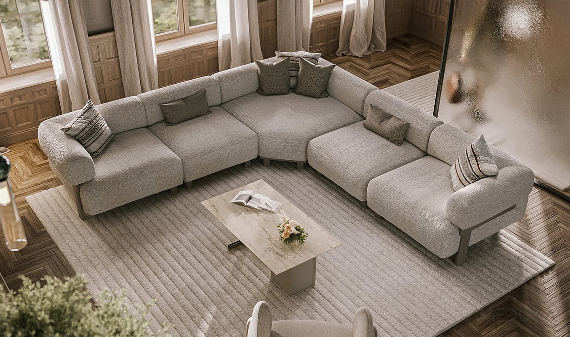 Medusa Home Mobilya - Mova Ivory Köşe Takımı