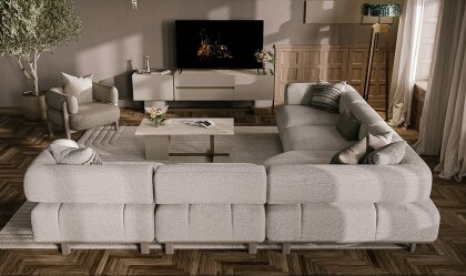 Medusa Home Mobilya - Mova Ivory Köşe Takımı