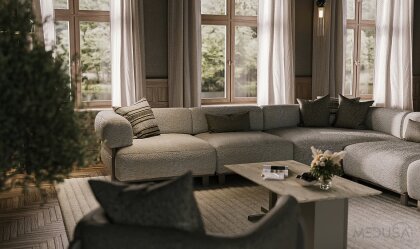 Medusa Home Mobilya - Mova Ivory Köşe Takımı