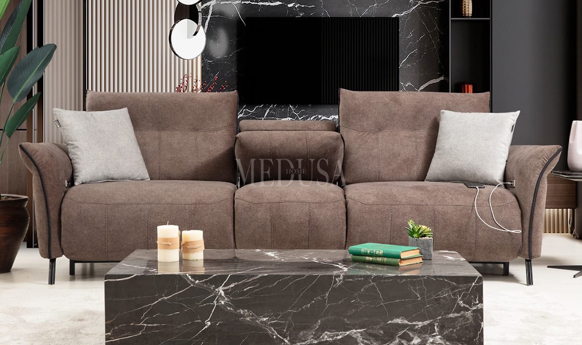 Medusa Home Mobilya - Mozart Evo Koltuk Takımı Kahve