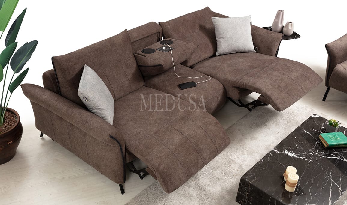 Medusa Home Mobilya - Mozart Evo Koltuk Takımı Kahve
