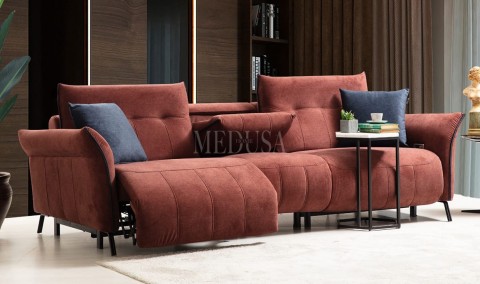 Medusa Home Mobilya - Mozart Evo Üçlü Koltuk Gül K.