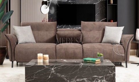 Medusa Home - Mozart Evo Üçlü Koltuk Kahve Medusa Home - Mozart Evo Üçlü Koltuk Kahve