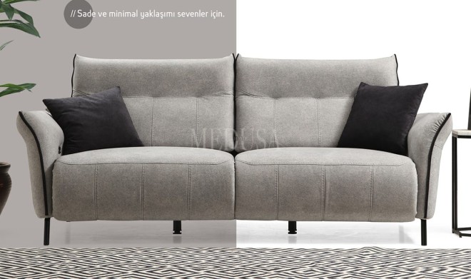 Mozart Yataklı Üçlü Koltuk Taş | Medusa Home Mobilya - En uygun