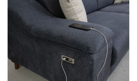 Medusa Home Mobilya - Mustang Üçlü Koltuk Motorlu