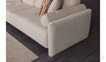 Medusa Home Mobilya - Myra Beyaz Üçlü Koltuk