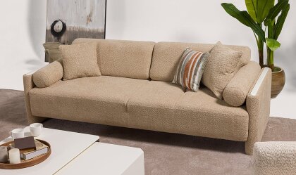 Medusa Home Mobilya - Myra Kahve Üçlü Koltuk