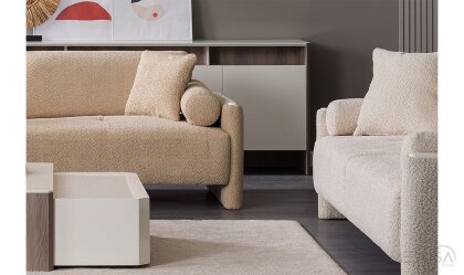 Medusa Home Mobilya - Myra Kahve Üçlü Koltuk