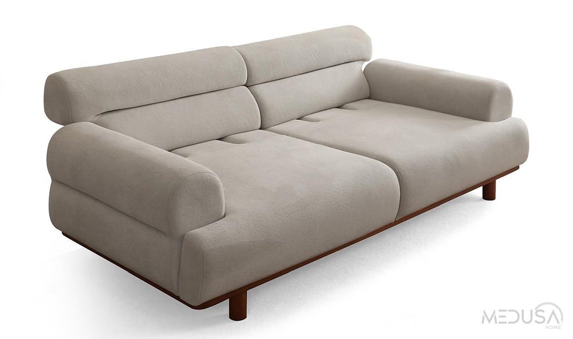 Medusa Home Mobilya - Neapolis Gri Üçlü Koltuk