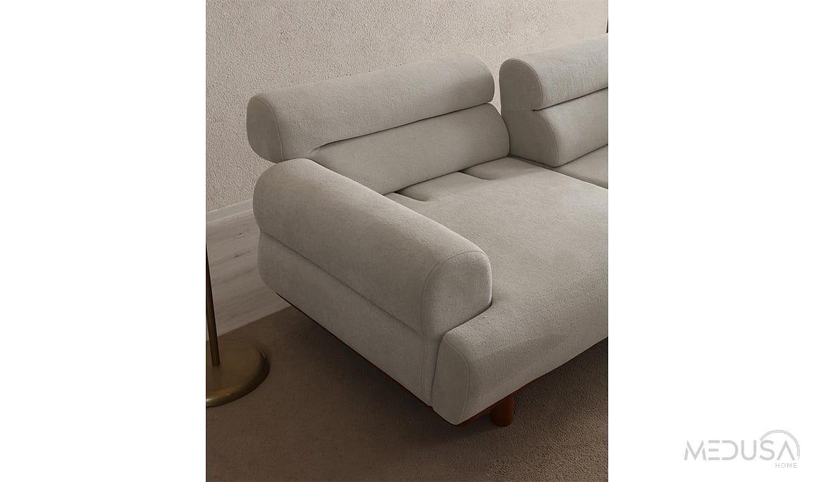 Medusa Home Mobilya - Neapolis Gri Üçlü Koltuk