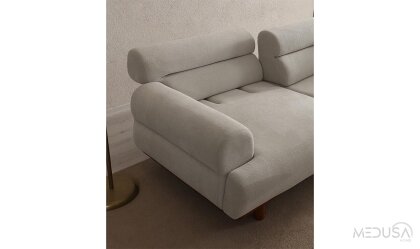 Medusa Home Mobilya - Neapolis Gri Üçlü Koltuk