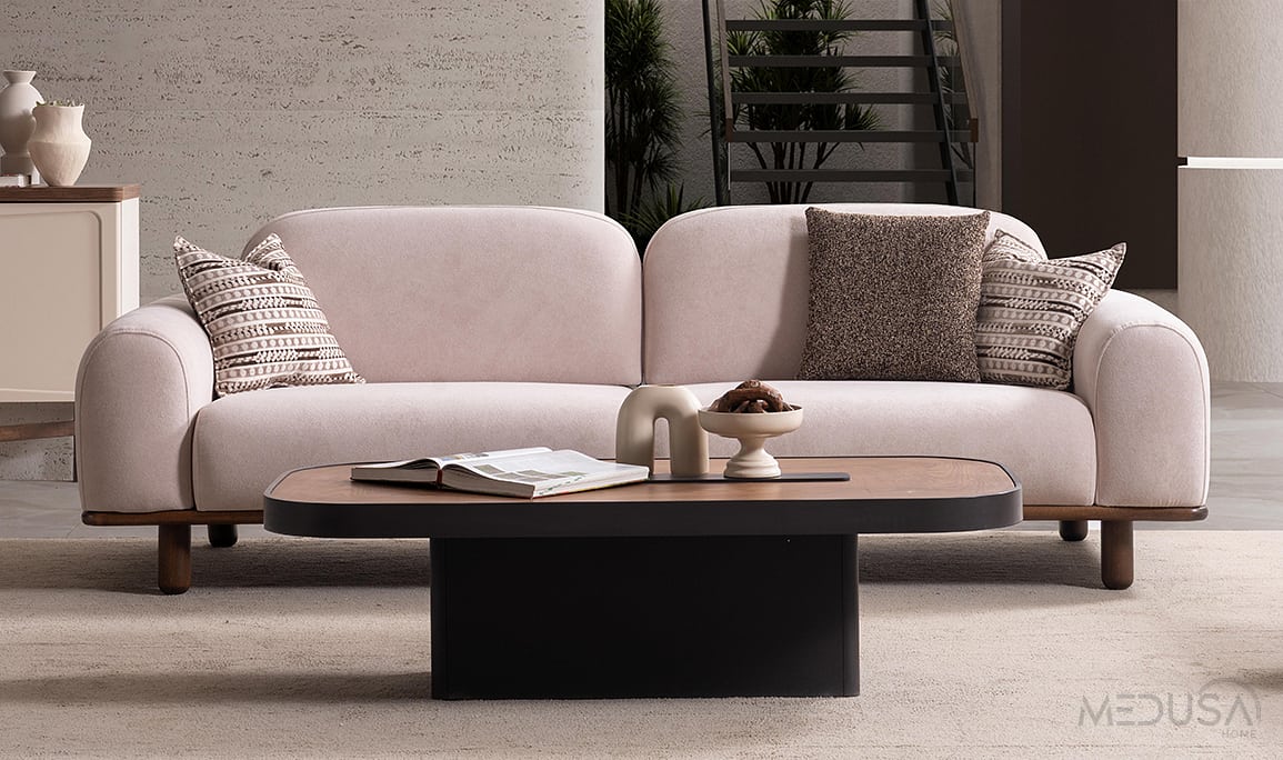 Medusa Home Mobilya - Neo Bej Üçlü Koltuk