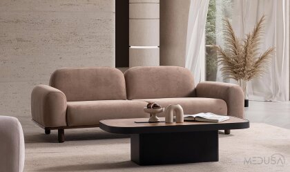Medusa Home Mobilya - Neo Kahve Üçlü Koltuk