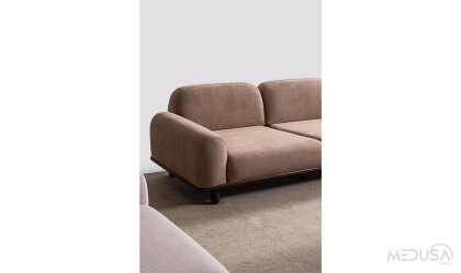 Medusa Home Mobilya - Neo Kahve Üçlü Koltuk
