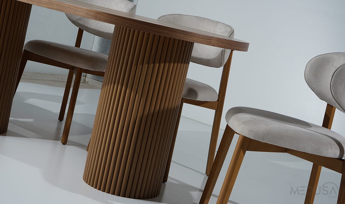 Medusa Home Mobilya - Neveda Ceviz Yemek Masası