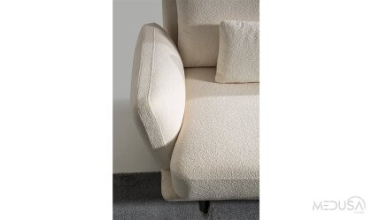 Medusa Home Mobilya - Neveda Krem Üçlü Koltuk