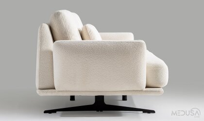Medusa Home Mobilya - Neveda Krem Üçlü Koltuk