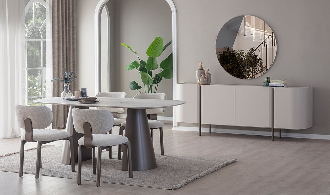 Medusa Home Mobilya - Nevis Seramik Yemek Odası