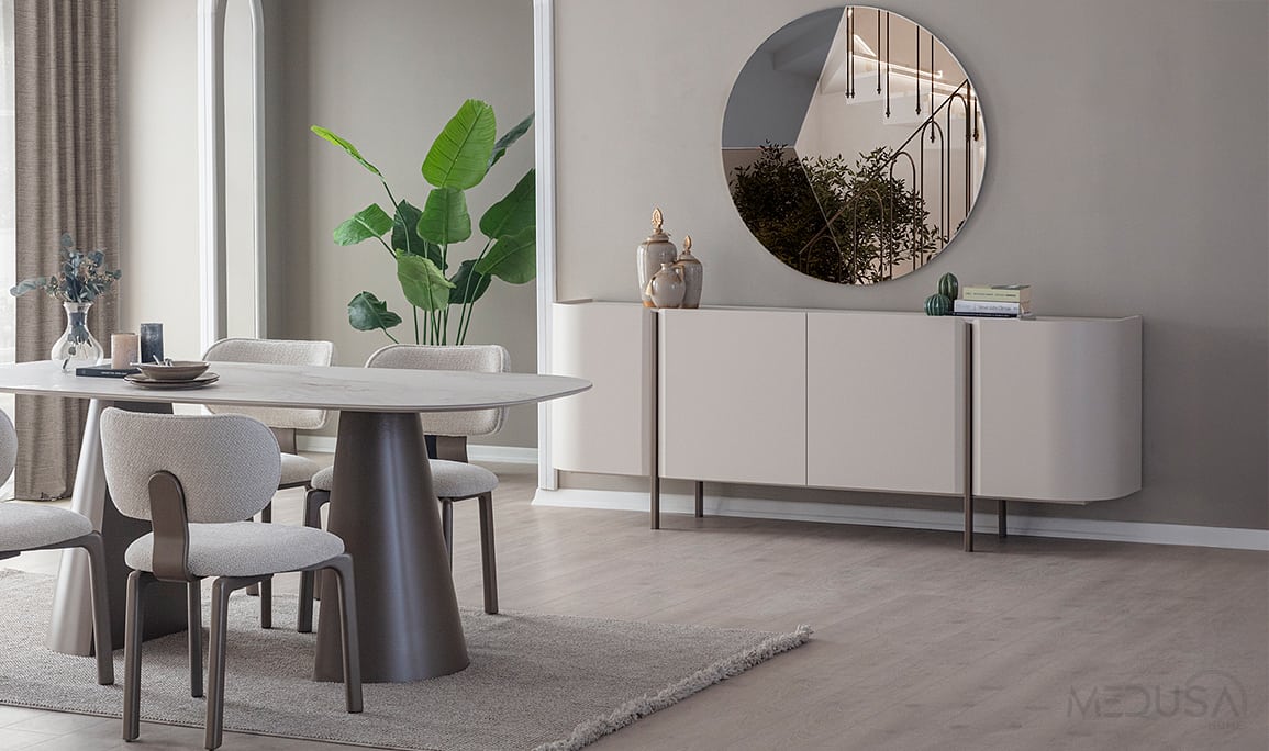 Medusa Home Mobilya - Nevis Seramik Yemek Odası