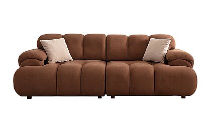 Medusa Home Mobilya - New Hestia Kahve Üçlü Koltuk