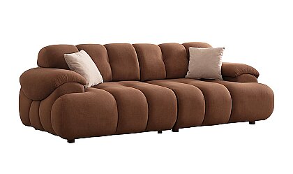 Medusa Home Mobilya - New Hestia Kahve Üçlü Koltuk