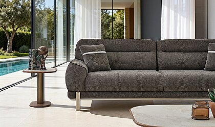 Medusa Home Mobilya - Nexo Antrasit Üçlü Koltuk