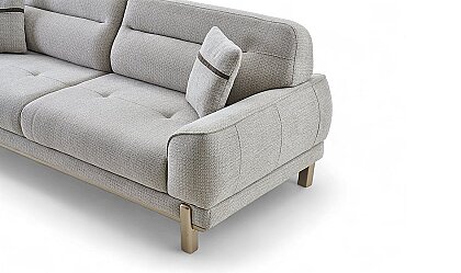 Medusa Home Mobilya - Nexo Gri Üçlü Koltuk