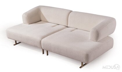 Medusa Home Mobilya - Nima Üçlü Ekru Koltuk