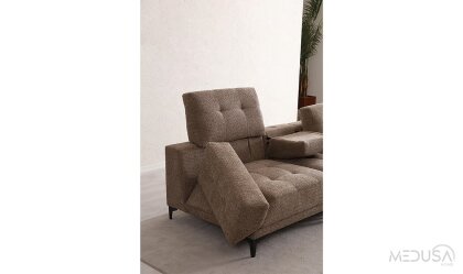 Medusa Home Mobilya - Nita Yataklı Üçlü Koltuk (Ses Sistemli)