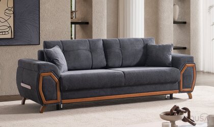 Medusa Home - Nivel Sandıklı Antrasit Üçlü Koltuk Medusa Home - Nivel Sandıklı Antrasit Üçlü Koltuk