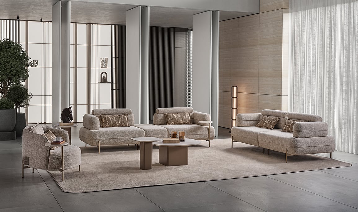Medusa Home Mobilya - Nobile Koltuk Takımı 4+3+1