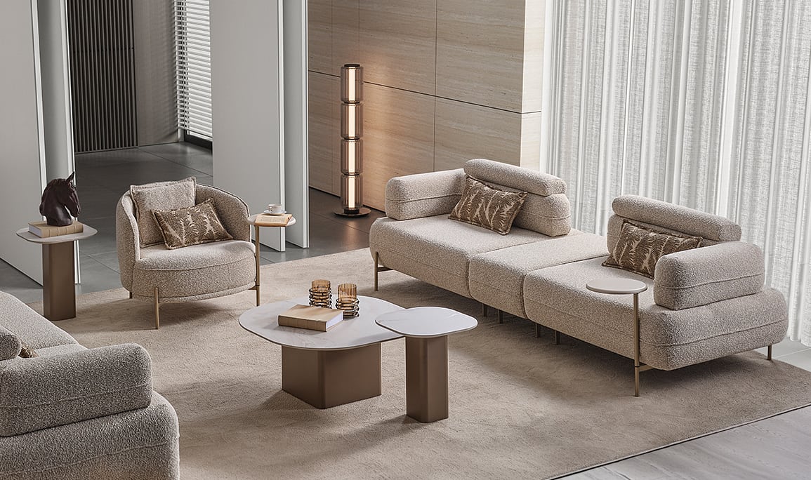 Medusa Home Mobilya - Nobile Koltuk Takımı 4+3+1