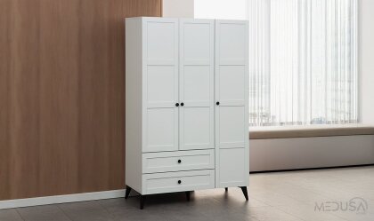 Medusa Home - Nova Beyaz 3 Kapılı Gardırop Medusa Home - Nova Beyaz 3 Kapılı Gardırop