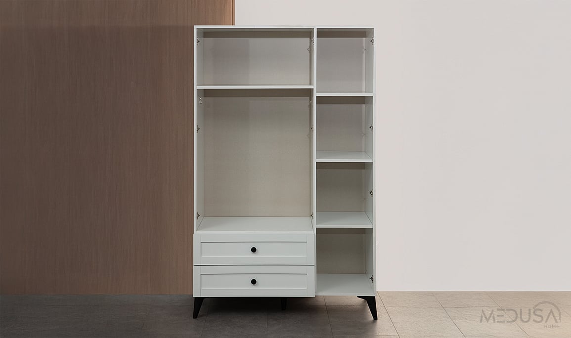 Medusa Home Mobilya - Nova Beyaz 3 Kapılı Gardırop