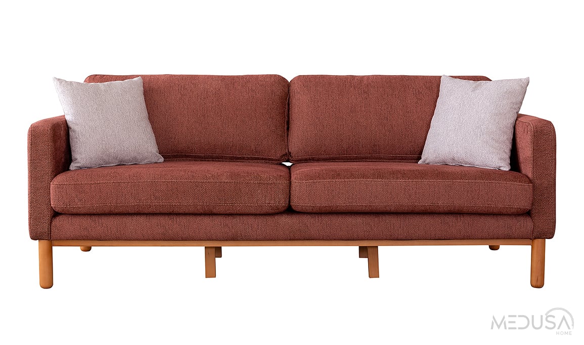Medusa Home Mobilya - Nova Bohem Kiremit Üçlü Koltuk