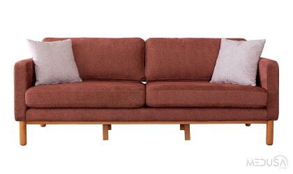 Medusa Home Mobilya - Nova Bohem Kiremit Üçlü Koltuk