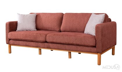 Medusa Home Mobilya - Nova Bohem Kiremit Üçlü Koltuk