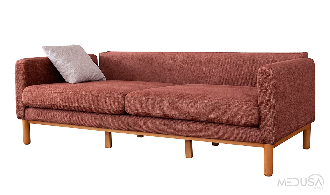 Medusa Home Mobilya - Nova Bohem Kiremit Üçlü Koltuk