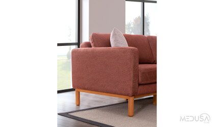 Medusa Home Mobilya - Nova Bohem Kiremit Üçlü Koltuk