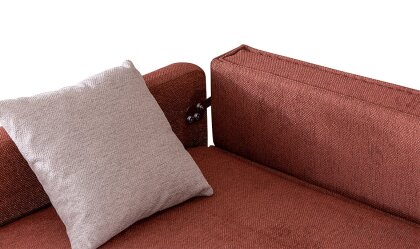 Medusa Home Mobilya - Nova Bohem Kiremit Üçlü Koltuk