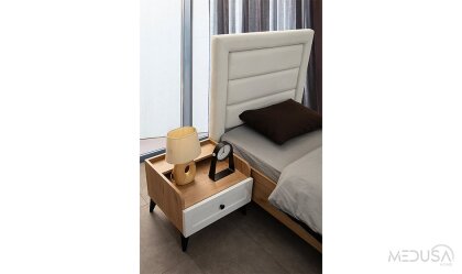 Medusa Home Mobilya - Nova Ceviz & Beyaz Karyola