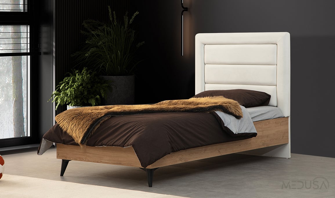 Medusa Home Mobilya - Nova Ceviz & Beyaz Karyola