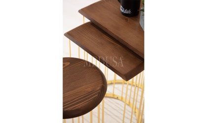 Medusa Home Mobilya - Nova Gold Zigon Sehpa